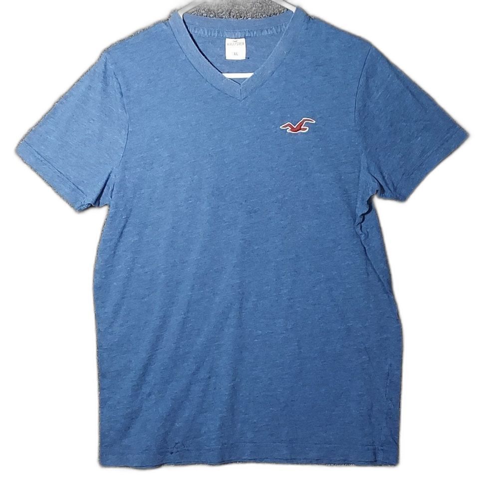 Hollister Navy Blue V-Neck Tee Shirt T-Shirt XL